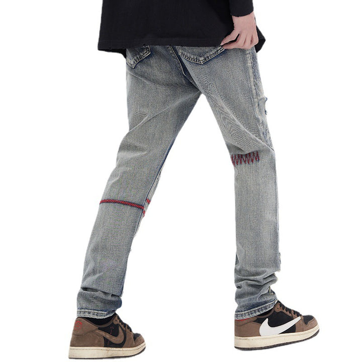 Ripped Vintage Jeans For Men Patch-Super Amazing Store