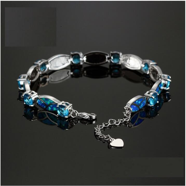 Copper Plated Silver Blue Opal Bracelet AliExpress Hot Blast Bracelet - Super Amazing Store