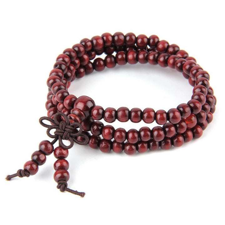 6mm Natural Sandalwood Buddhist Buddha Meditation 108 beads Q2