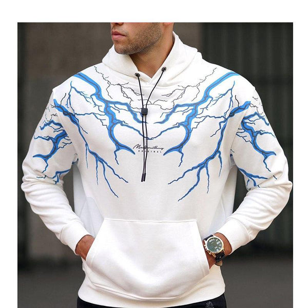 Hooded Fashion Printed Sweater Long-sleeved Casual Jacket Men - Super Amazing Store