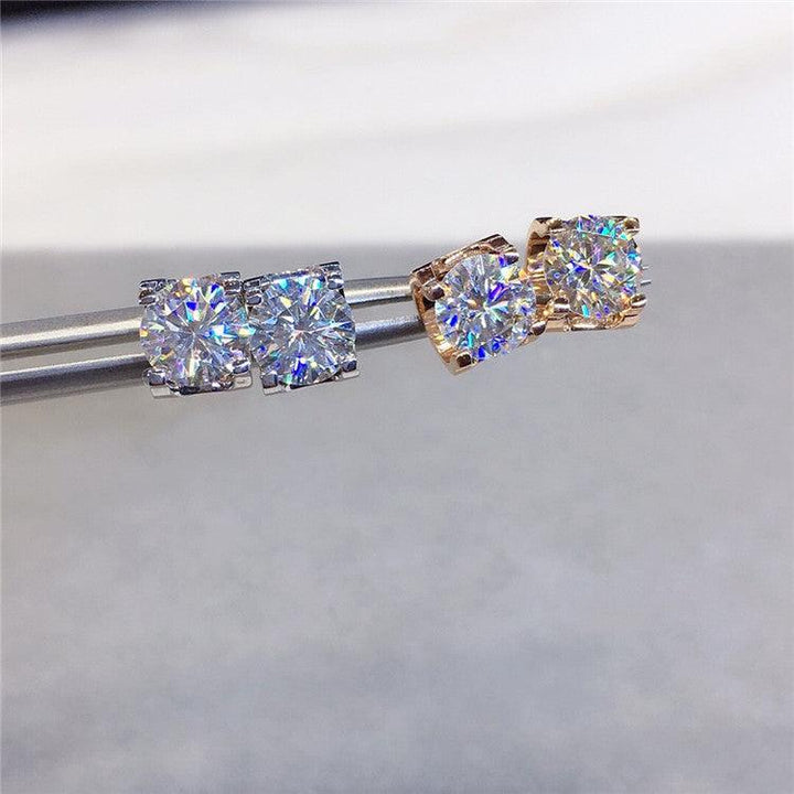 Super Flash Genuine Moissan Diamond Earrings - Super Amazing Store