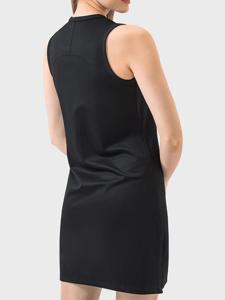 Round Neck Sleeveless Active Dress Trendsi