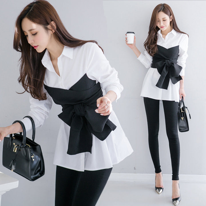 Black Bow Formal Shirt - Super Amazing Store