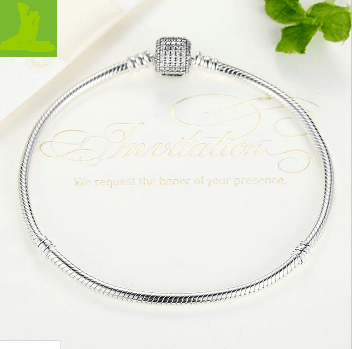 S925 sterling silver square diamond bracelet - Super Amazing Store