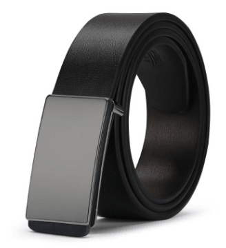 The young man's belt buckle belt smooth leather belts PU Korean tide students leisure plate buckle - Super Amazing Store