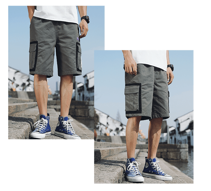 Five point pants tide brand loose overalls shorts men - Super Amazing Store