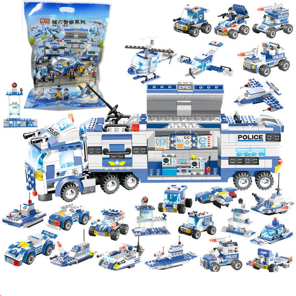 762Pcs Robot Car City Police Building Blocks Set Super Amazing Store