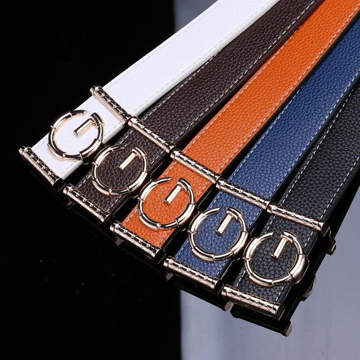 Ladies luxury belts cummerbunds for women G buckle Belt Genuine Leather belt Fashion genuine leather men belts buckle - Super Amazing Store