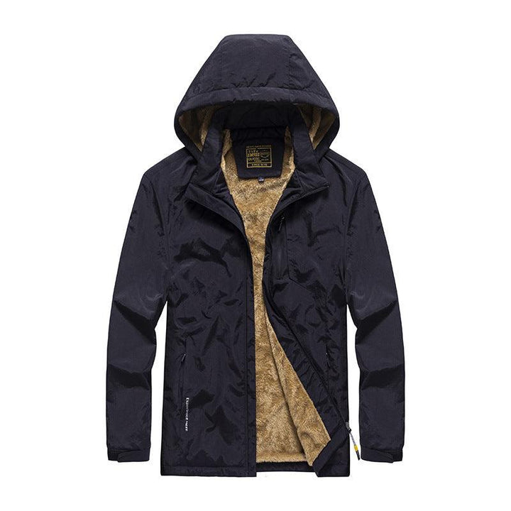 Jacket Men Plus Fleece Thick Casual Jacket Coat Youth - Super Amazing Store