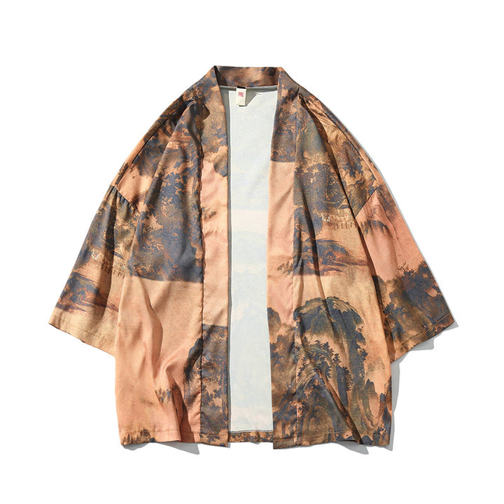 Japanese Kimono Cropped Sleeve Cardigan - Super Amazing Store