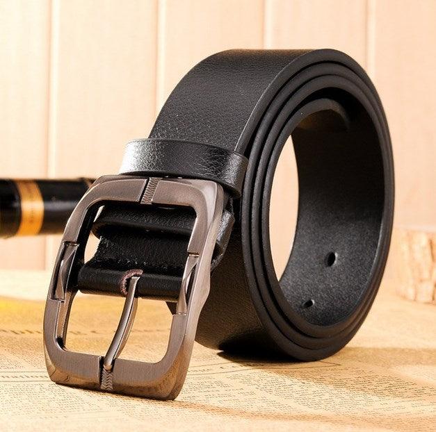 New Brand High Quality Men's Belts Luxury Brand Leather Belt Pin Buckle Black Business Pants Belt Belt Men's Belt - Super Amazing Store