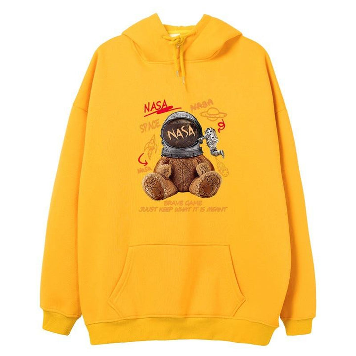 Hong Kong Style graffiti bear sweater man - Super Amazing Store