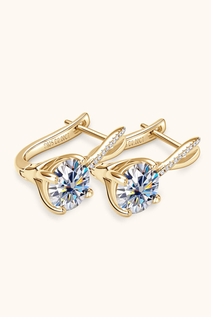 4 Carat Moissanite 925 Sterling Silver Earrings Trendsi