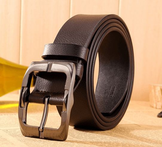 New Brand High Quality Men's Belts Luxury Brand Leather Belt Pin Buckle Black Business Pants Belt Belt Men's Belt - Super Amazing Store