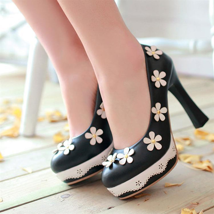 Flower Candy Pumps High Heel Q2