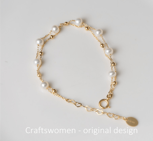 Women's natural freshwater pearl double bracel - Super Amazing Store