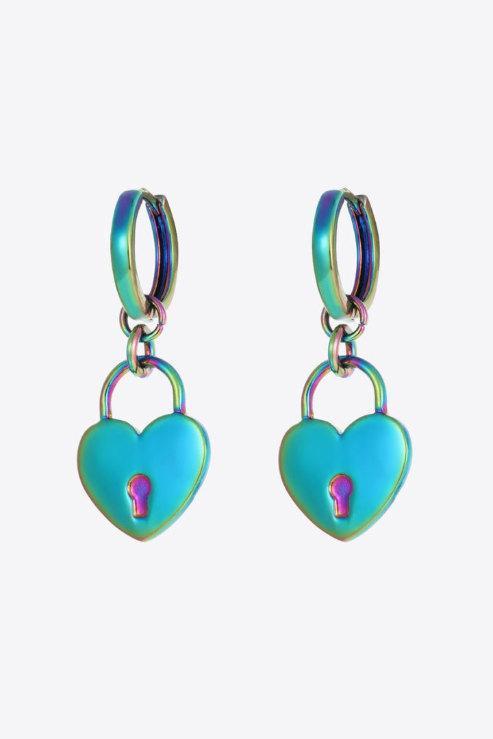 5-Pair Wholesale Multicolored Heart Drop Earrings Trendsi