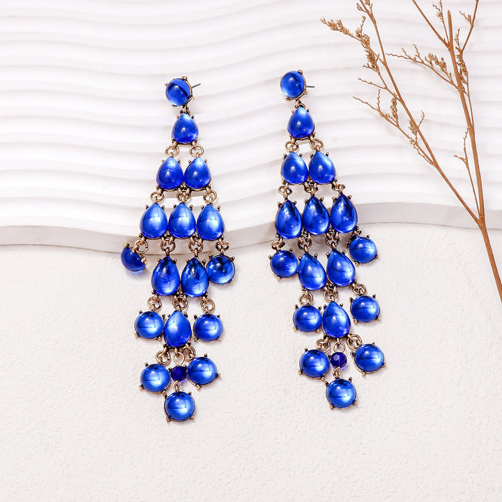 Alloy & Rhinestone Teardrop Earrings Trendsi