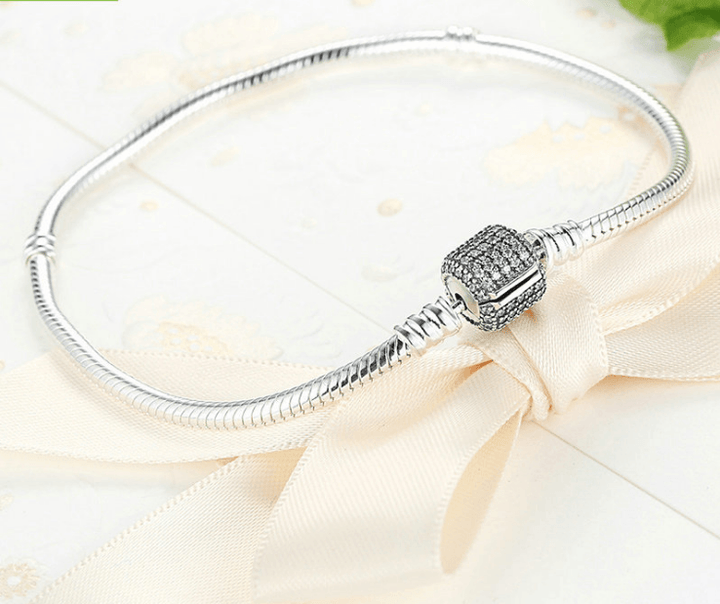 S925 sterling silver square diamond bracelet - Super Amazing Store