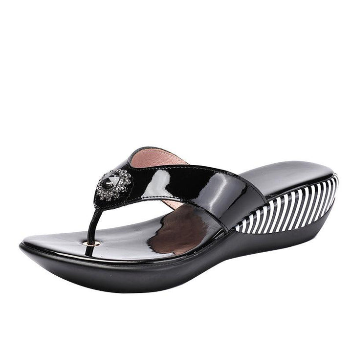 Casual Lady's Platform Toe Slippers - Super Amazing Store