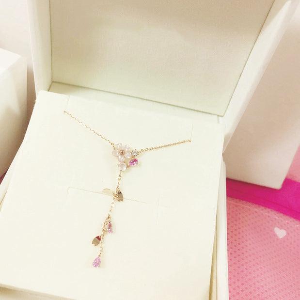 Pink Shell Flower Necklace - Super Amazing Store