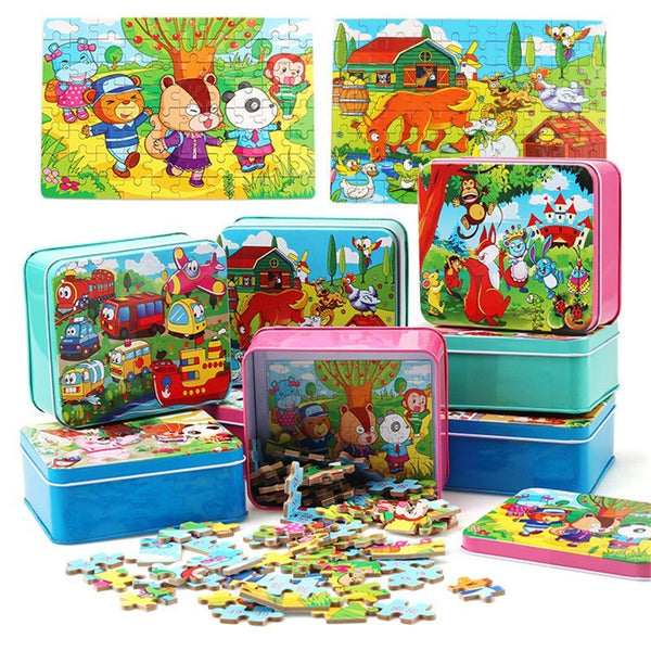 80PCS wooden educational toys kids training jigsaw puzzle Super Amazing Store