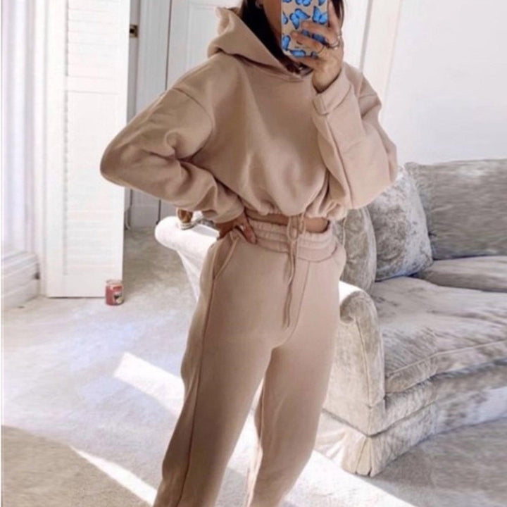 Jogging Suits For Women 2 Piece Sweatsuits Tracksuits Sexy Long Sleeve HoodieCasual Fitness Sportswear - Super Amazing Store