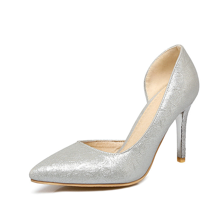 Decent Glitter Base Pointed High Heels - Super Amazing Store