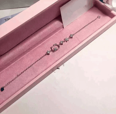 925 Sterling Silver Hello Kitty Crystal Bracelet Women Kt Bracelet Cat Simple Fashion Jewelry Student Birthday Korean Gift - Super Amazing Store