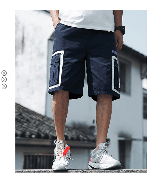 Five point pants tide brand loose overalls shorts men - Super Amazing Store