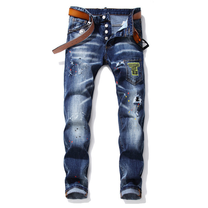 Maple Leaf Jeans with Badge Q2