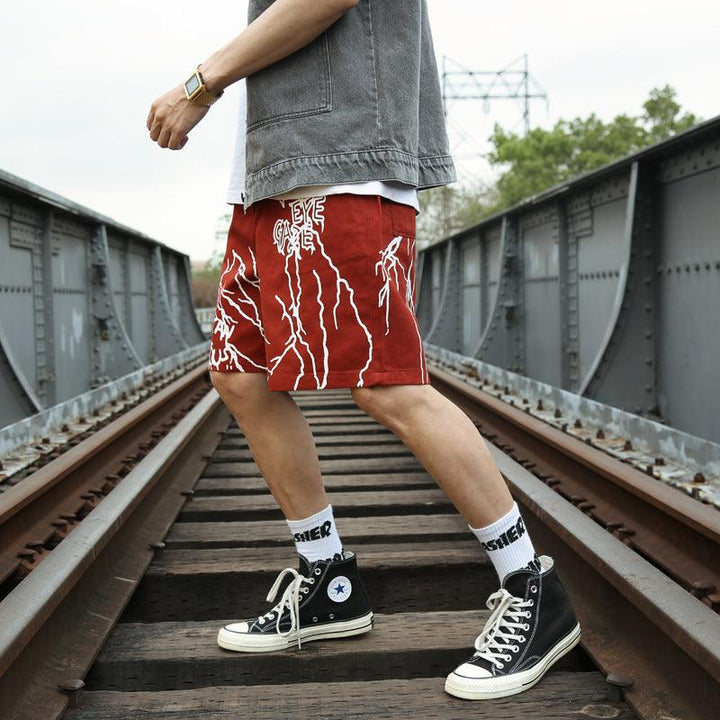 Japanese Harajuku style graffiti casual shorts men - Super Amazing Store