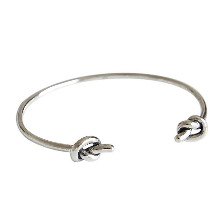 925 Sterling Silver Bangles Women Double Knot Bracelets - Super Amazing Store