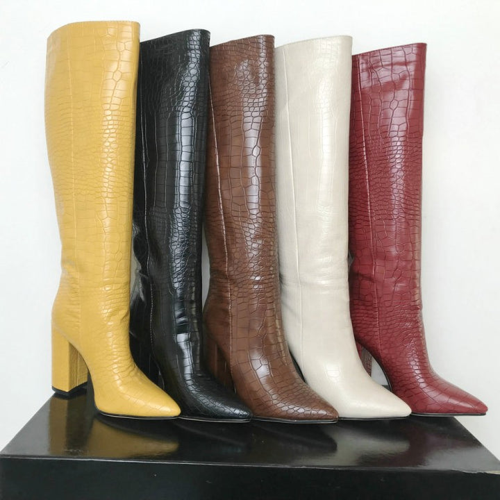 Large chunky high boots for women - Super Amazing Store