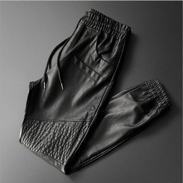 Fashionable Thin Velvet Thickened Warm Leather Pants For Men - Super Amazing Store