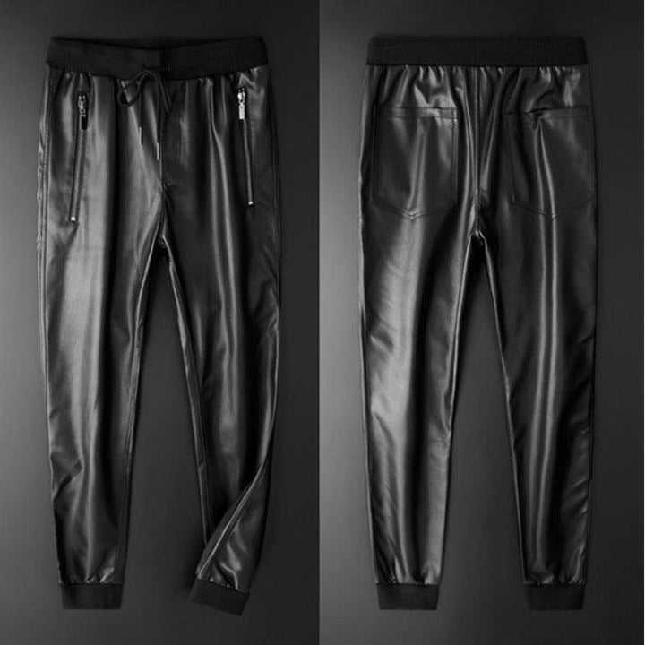 Fashionable Thin Velvet Thickened Warm Leather Pants For Men - Super Amazing Store