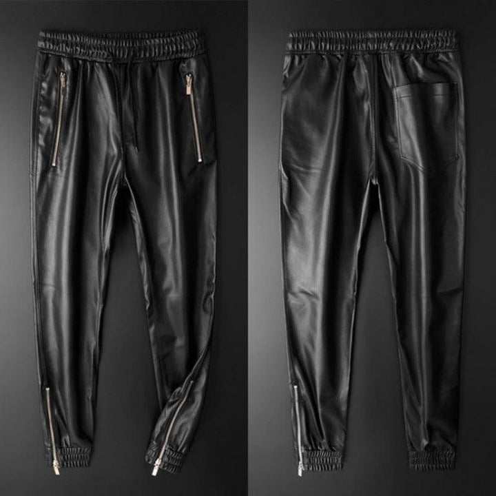 Fashionable Thin Velvet Thickened Warm Leather Pants For Men - Super Amazing Store