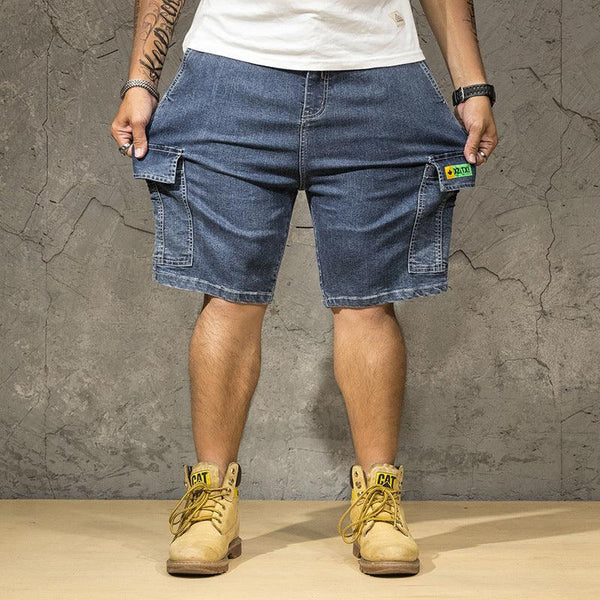 Denim Shorts Straight Casual Tooling Plus Size Trendy Men's Jeans For Men - Super Amazing Store