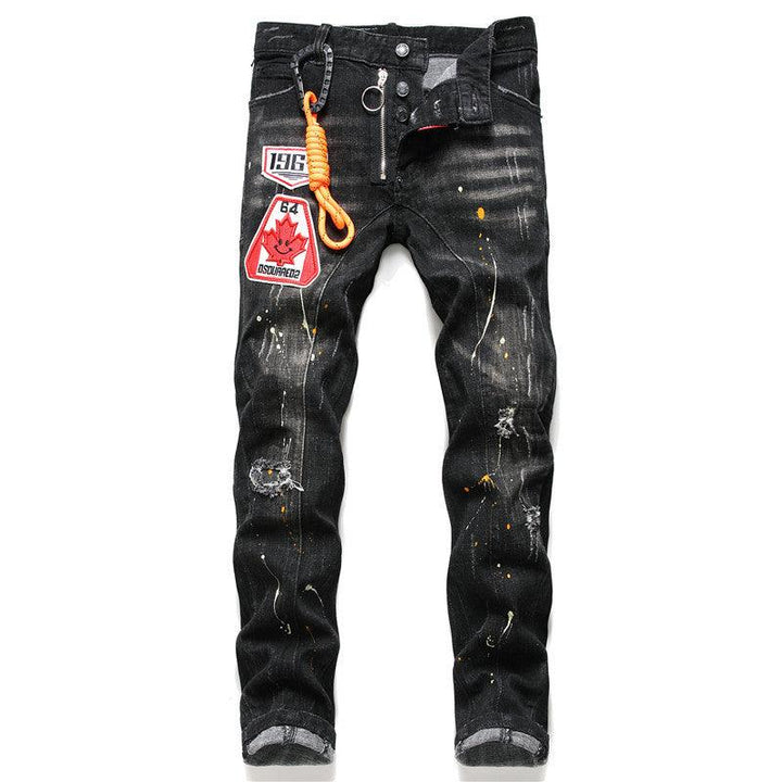 Paint Personality Patches Destroy Jeans For Men - Super Amazing Store