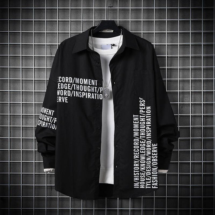 Shirt Men Spring And Autumn Korean Fashion Casual Long Sleeves - Super Amazing Store