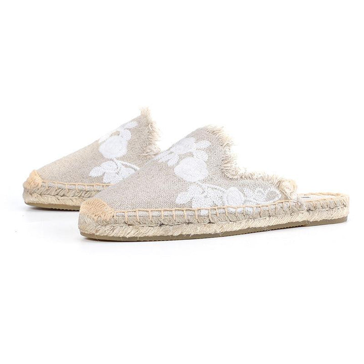 Braided Linen Bottom Baotou Cloth Slippers - Super Amazing Store