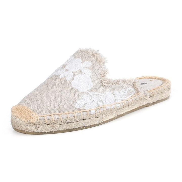 Braided Linen Bottom Baotou Cloth Slippers - Super Amazing Store