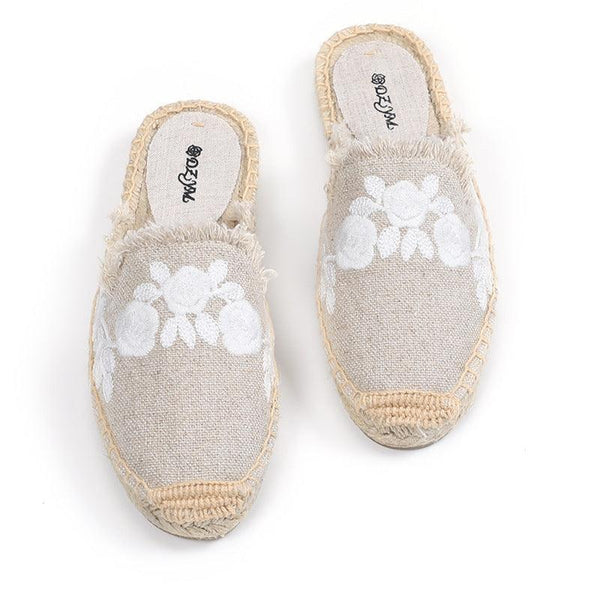 Braided Linen Bottom Baotou Cloth Slippers - Super Amazing Store