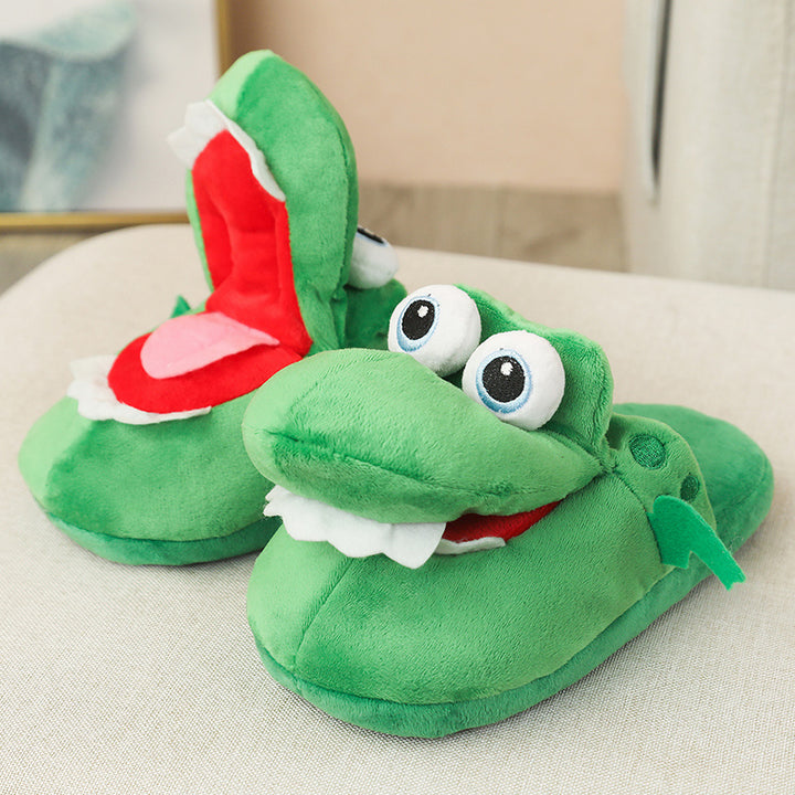 Cotton Slippers Mouth Will Move Plush Cute Funny Indoor Winter Couple Soft Bottom Plush Toys Indoor Slippers Super Amazing Store