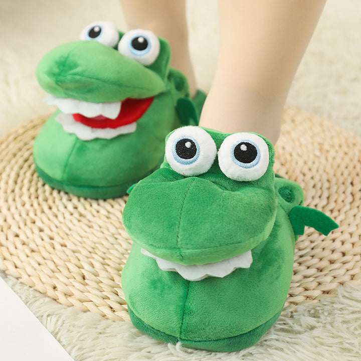 Cotton Slippers Mouth Will Move Plush Cute Funny Indoor Winter Couple Soft Bottom Plush Toys Indoor Slippers Super Amazing Store