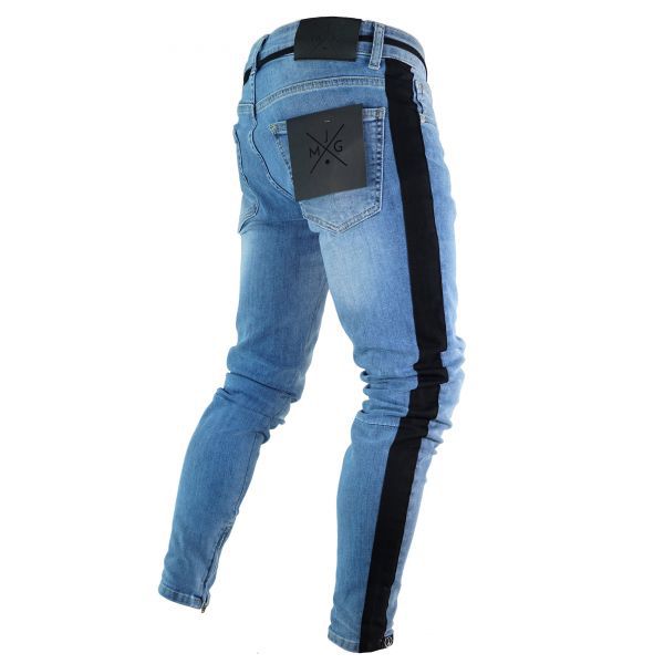 Small Feet Zipper Jeans Men's Ripped New Jeans-Super Amazing Store