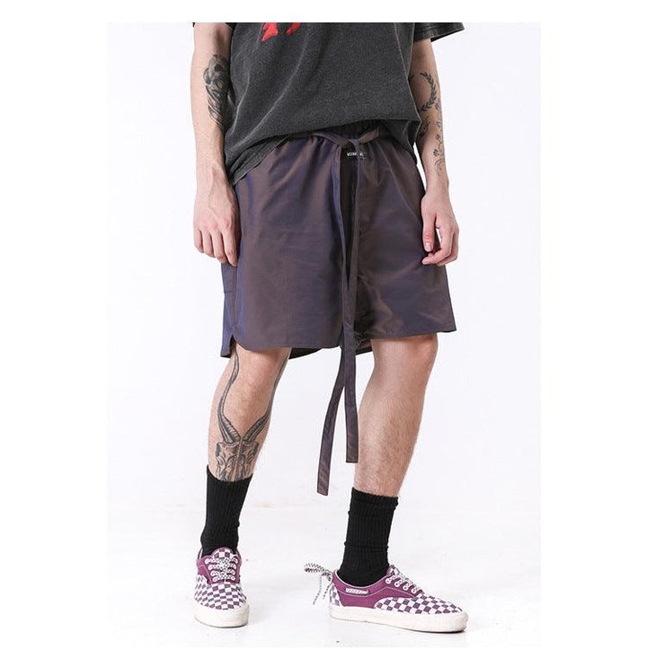 LawFoo SpringSummer New Original National Tide Men's Wear Drawstring Ribbon Beach Shorts Sports Pants Men And Women - Super Amazing Store