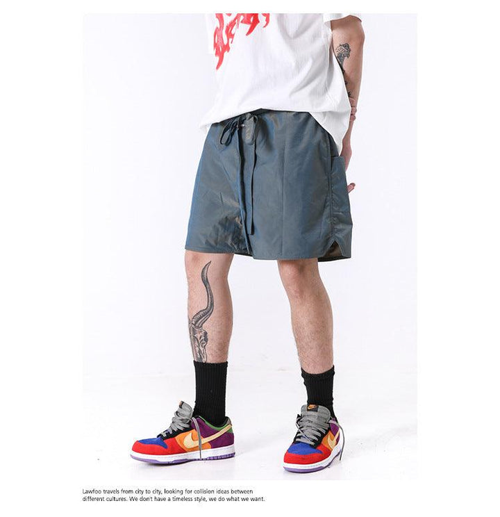 LawFoo SpringSummer New Original National Tide Men's Wear Drawstring Ribbon Beach Shorts Sports Pants Men And Women - Super Amazing Store