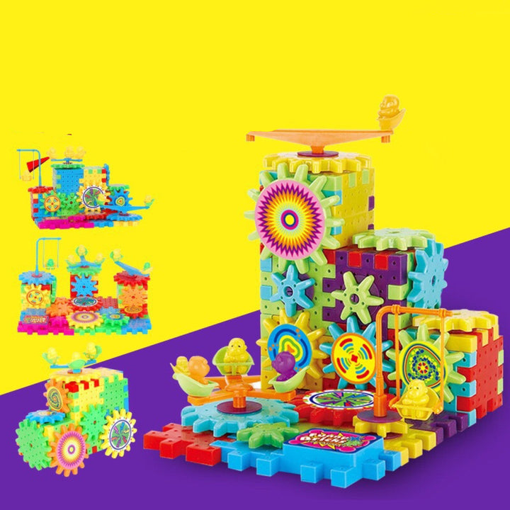 Electric Gears 3D Model Building Kits Plastic Brick Blocks Educational Toys for Kids Super Amazing Store