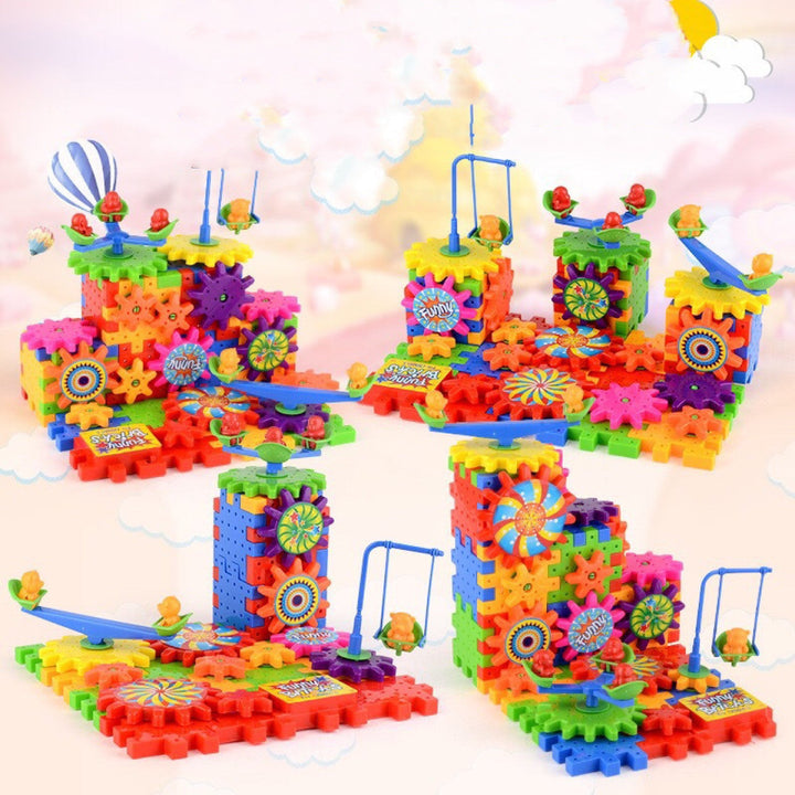 Electric Gears 3D Model Building Kits Plastic Brick Blocks Educational Toys for Kids Super Amazing Store